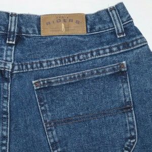 Vintage Women's Riders by Lee - High Waist Size 12 x L Straight Leg Blue Jeans